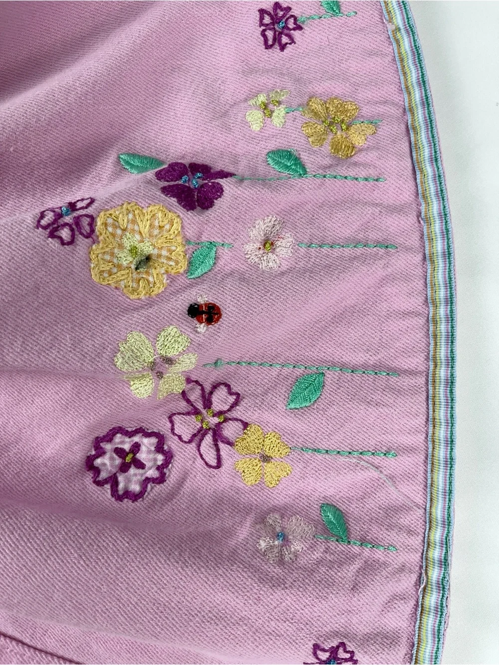 Baby Gap 2000 Floral Pink Embroidered Jumper Dress, M 6-12 Months